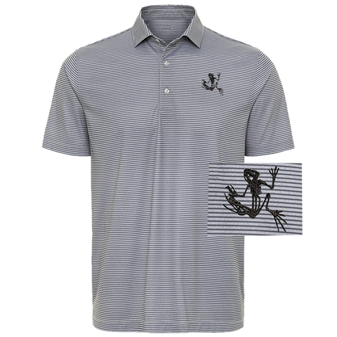 Bone Frog Steel Heather Aiken Striped Polo