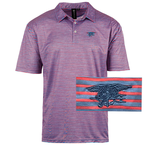 Burnside Trident Red/Blue Golf Polo Shirt