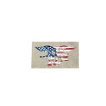 Ladies Red/White/Blue Trident Flag Khaki Garment Dyed Fleece Crew