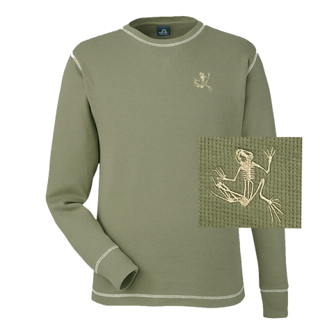 Bone Frog Olive Vintage Thermal Long Sleeve T-Shirt