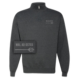 Bone Frog American Flag Black Heather Cadet Collar Quarter-Zip Sweatshirt