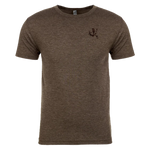 Men's Bone Frog Macchiato Brown Next Level Tri-blend T-shirt