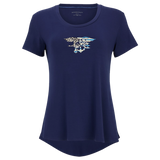 Boxercraft Trident American Flag Bamboo Scoop Neck T-shirt
