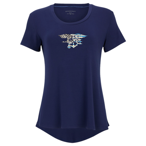 Boxercraft Trident American Flag Bamboo Scoop Neck T-shirt