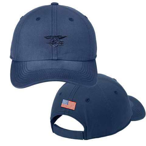 Trident Blue Cap with American Flag