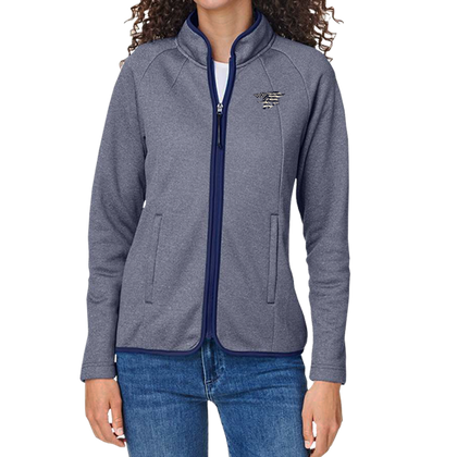 Women's Trident Flag Heathered Stripe Full-Zip Jacket