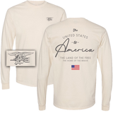 Ladies America Land of the Free Long Sleeve T-shirt