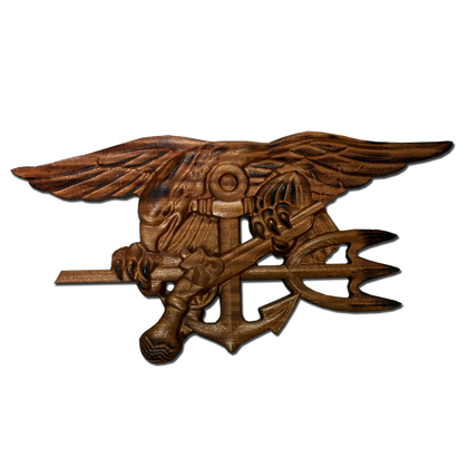 Torched Sapele 24" Trident Wood Carving - UDT-SEAL Store
